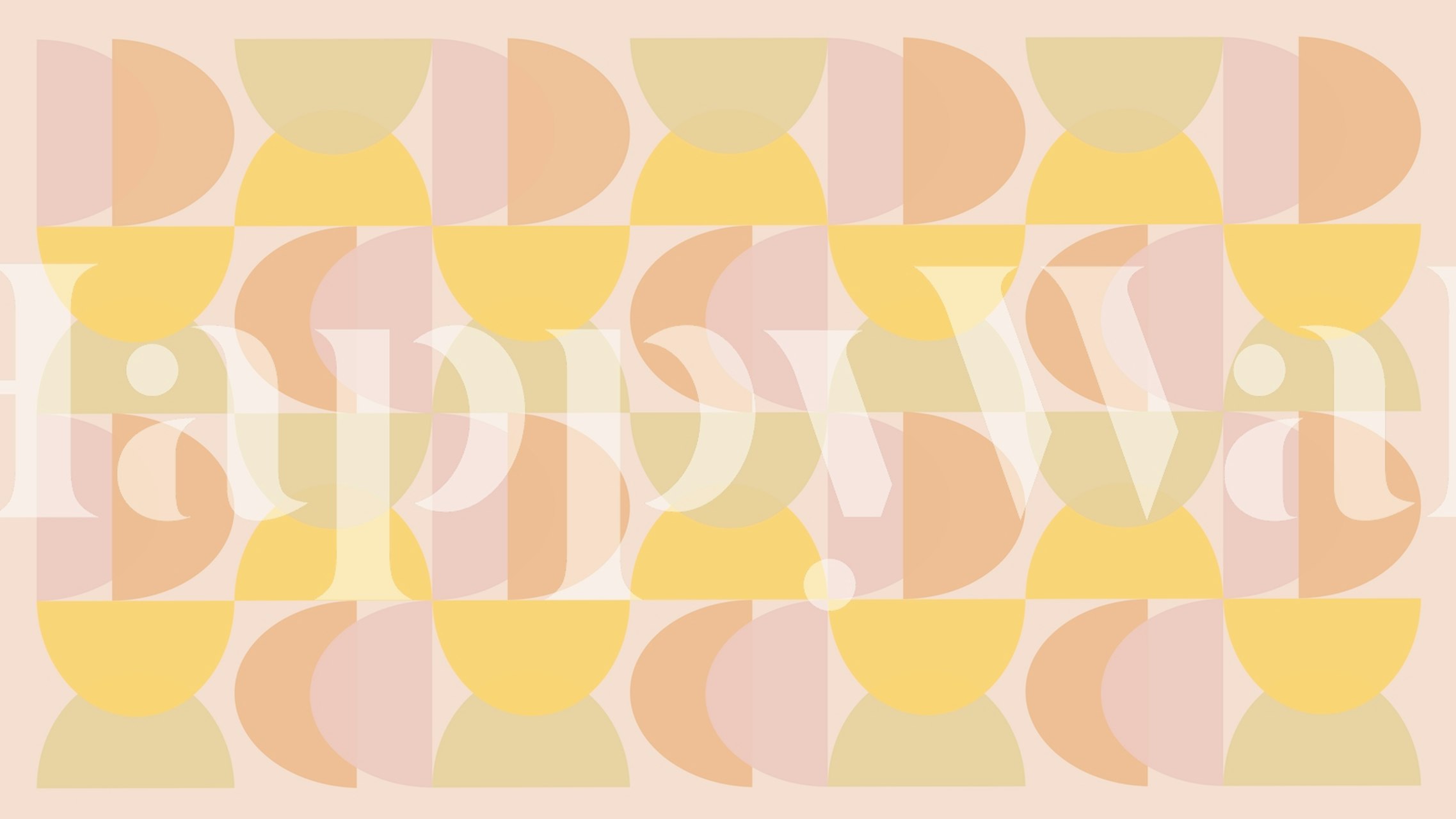 Pastel arches in shades of pink, peach, and yellow wallpaper