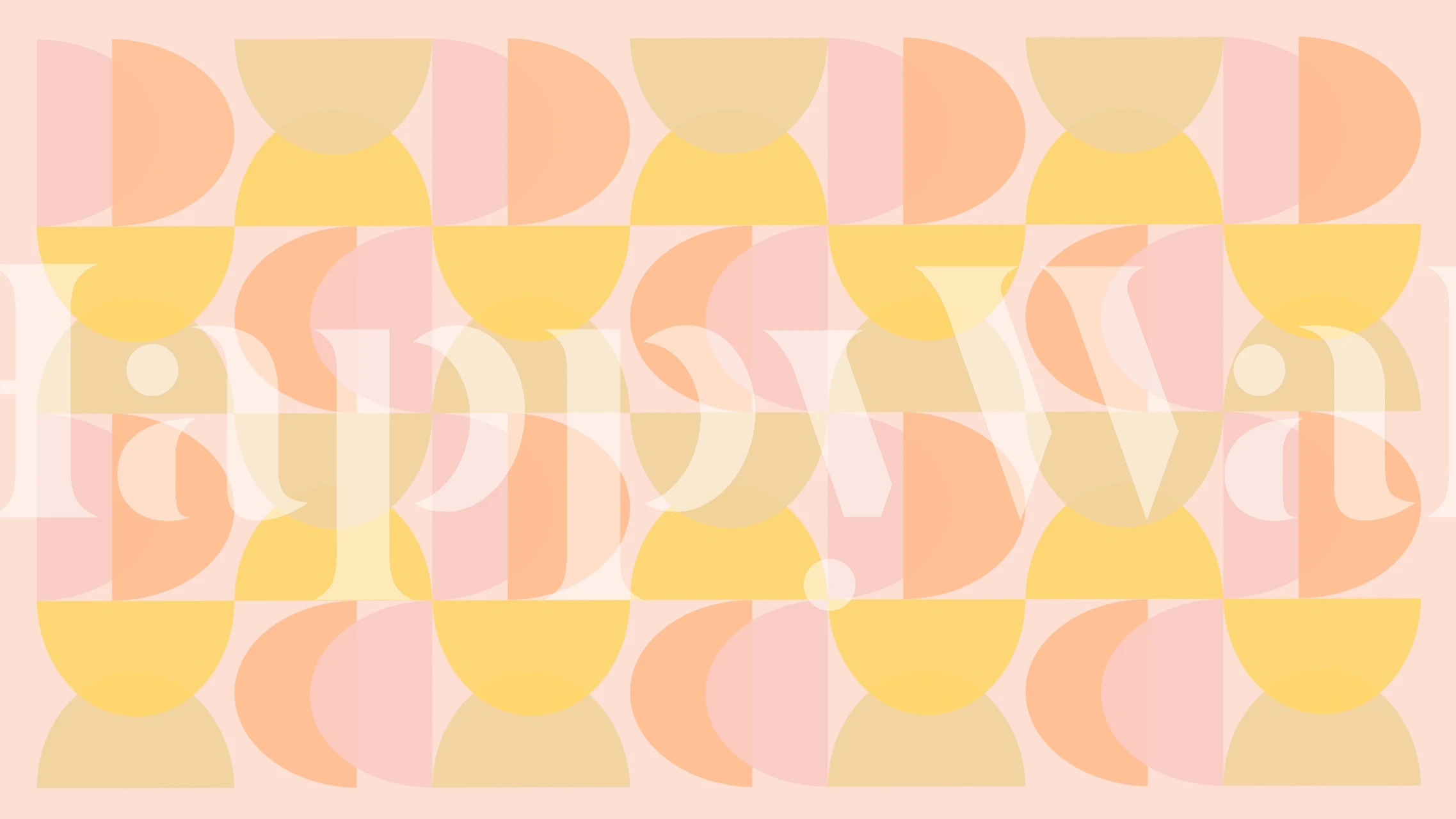 Pastel arches in shades of pink, peach, and yellow wallpaper
