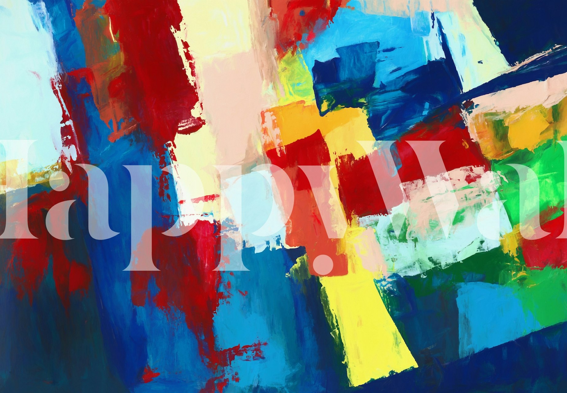 Rustic Geometric 17 zidna slika s apstraktnim blokovima boja