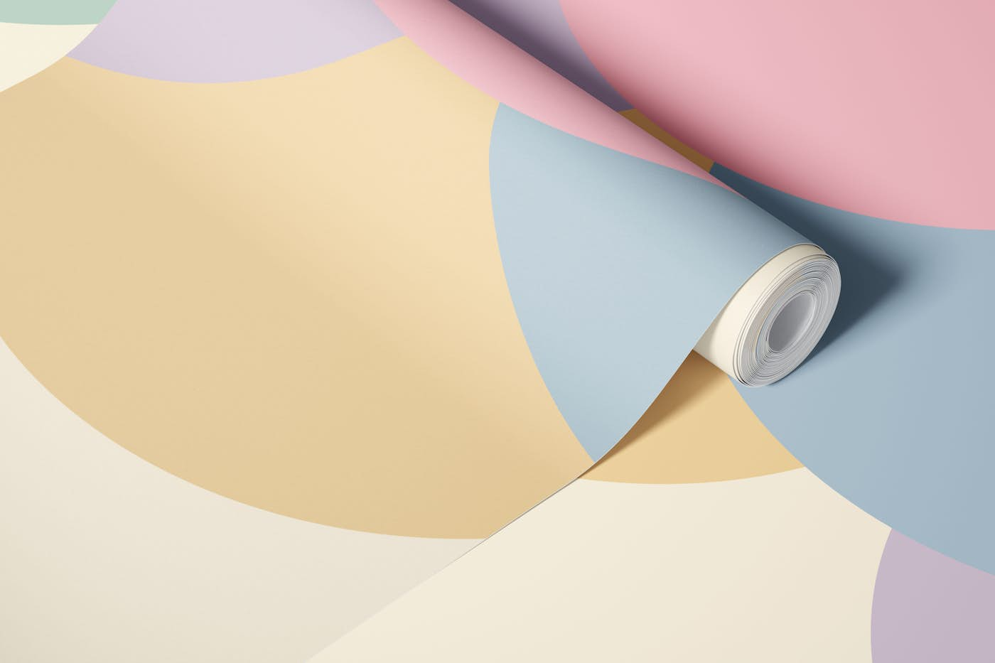 Happy Boho Rainbow Arches Pastel wallpaper roll