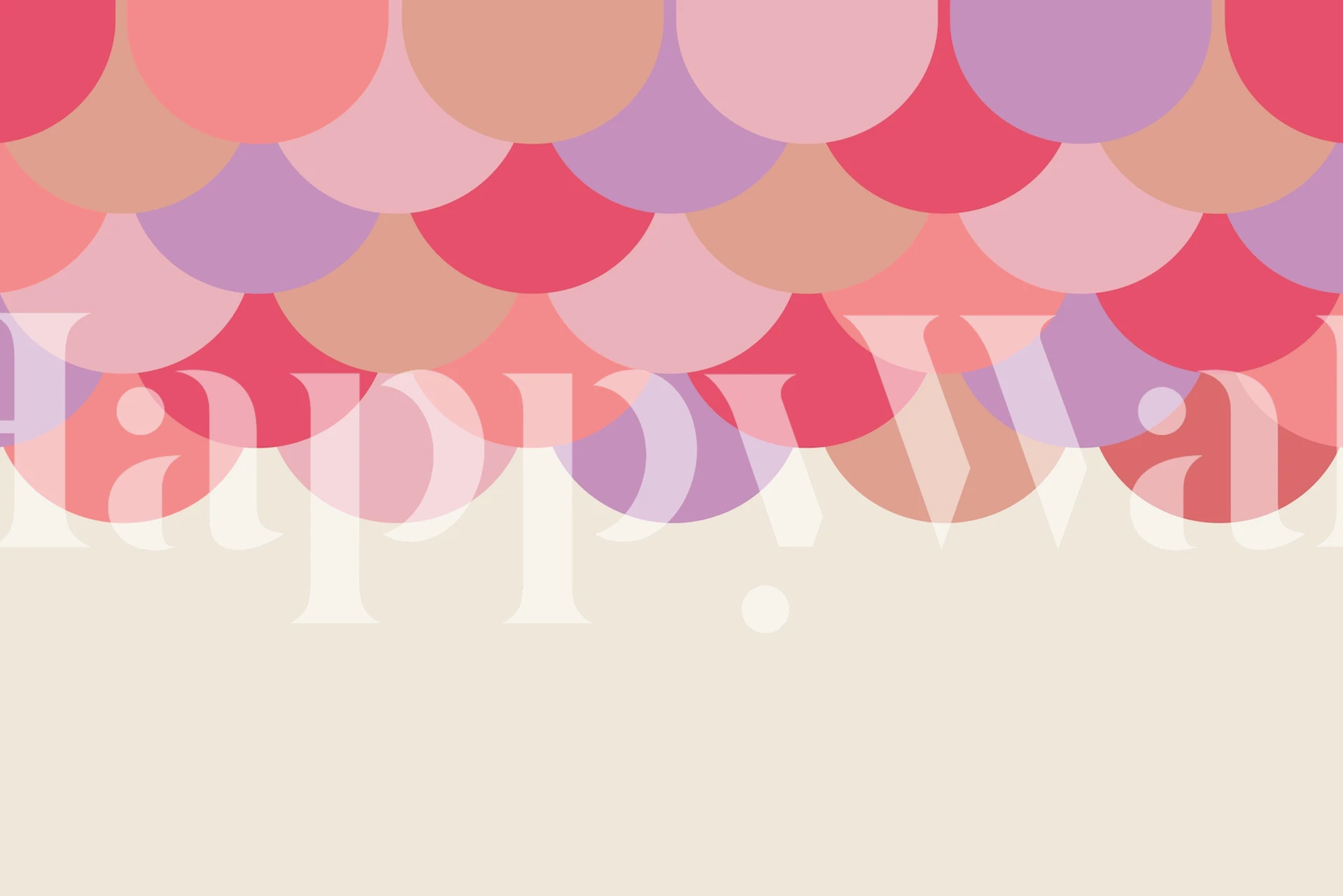 Happy Boho Rainbow Arch Pastel behang in een kamer