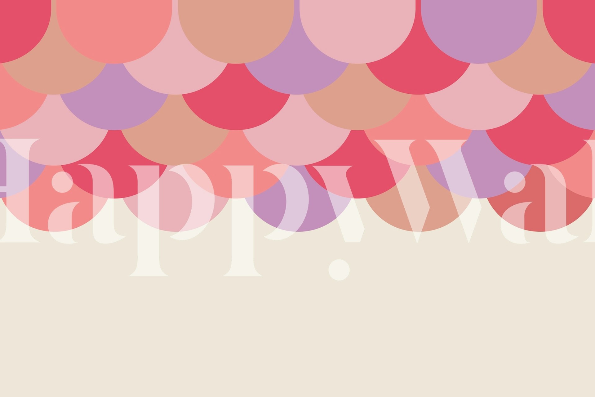 Pastel rainbow arch shapes in pink, purple, and peach colors wallpaper