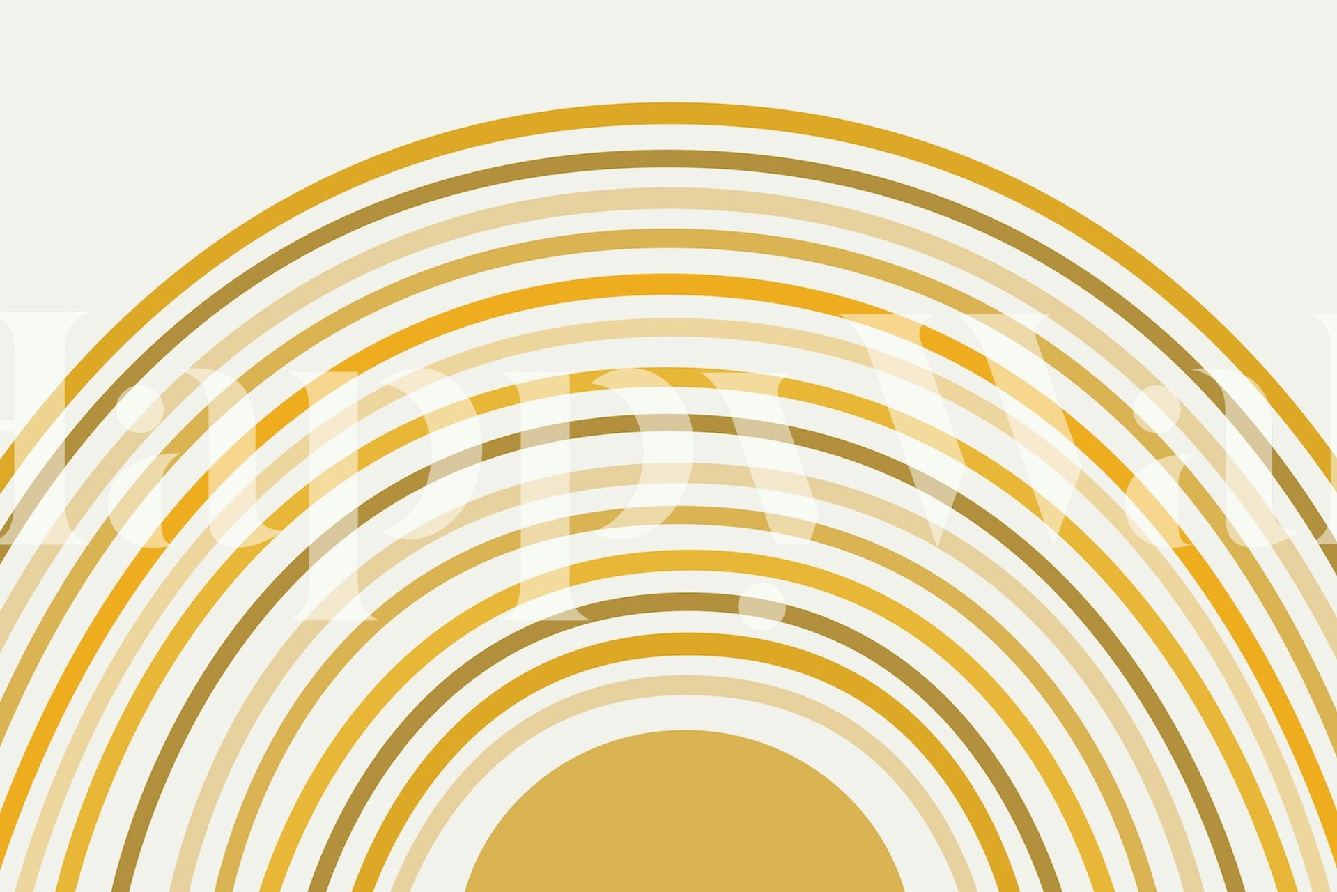 Happy Boho Sunrise Rainbow wallpaper in a room