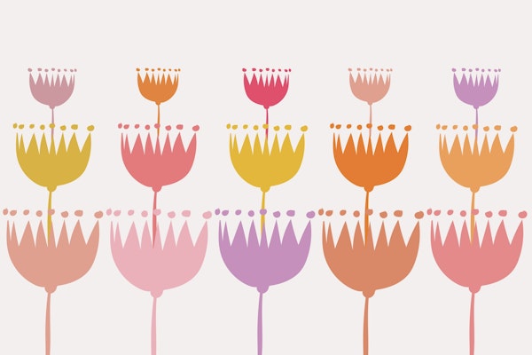 Happy Rainbow Flowers