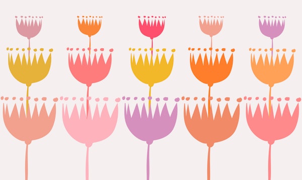 Happy Rainbow Flowers