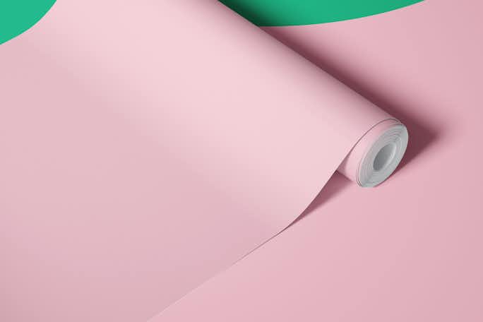 Pink Green Color Block Artwallpaper roll