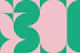 Pink Green Color Block Art