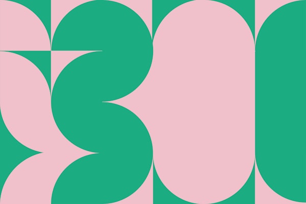 Pink Green Color Block Art