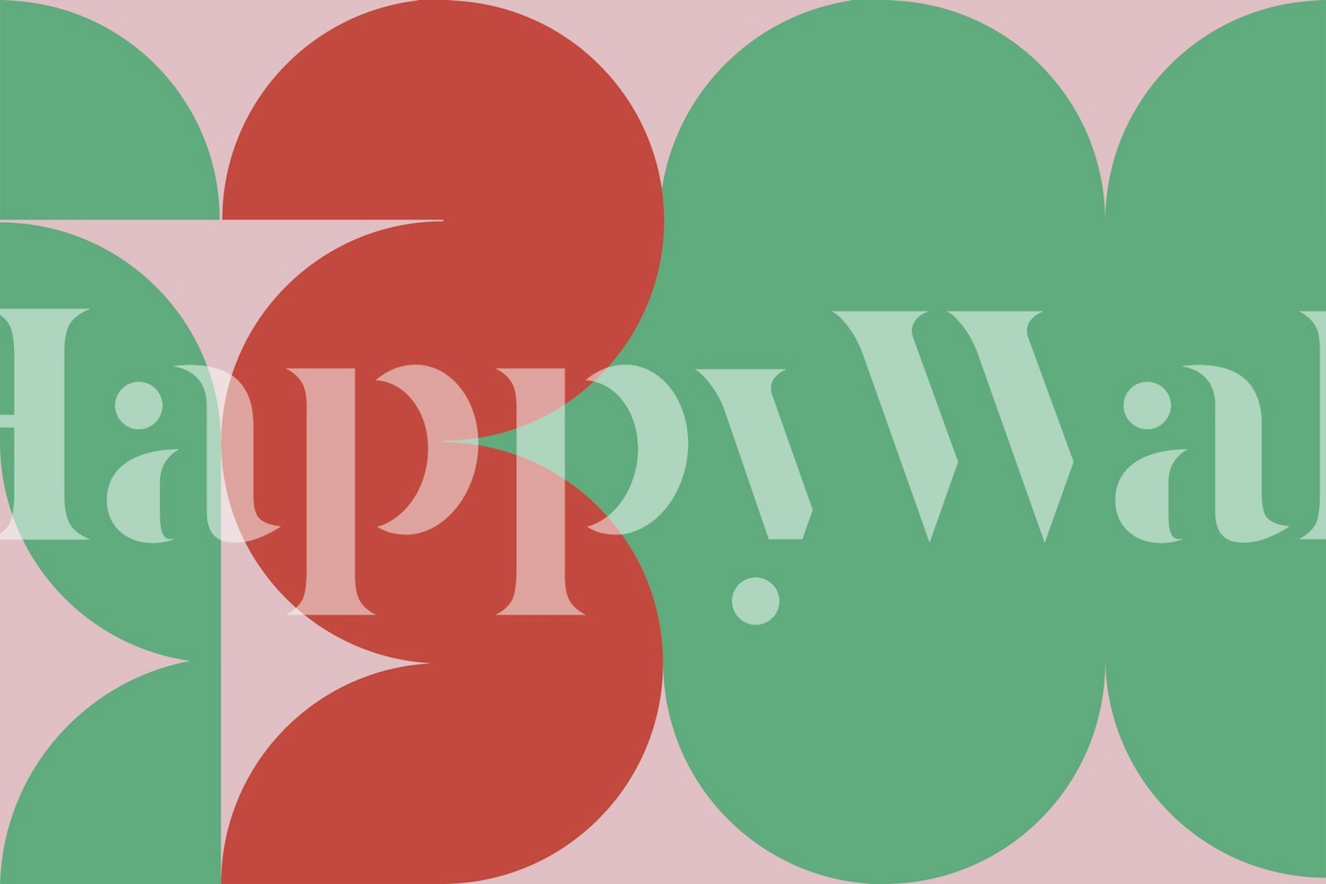 Pink green red geometric shapes wallpaper