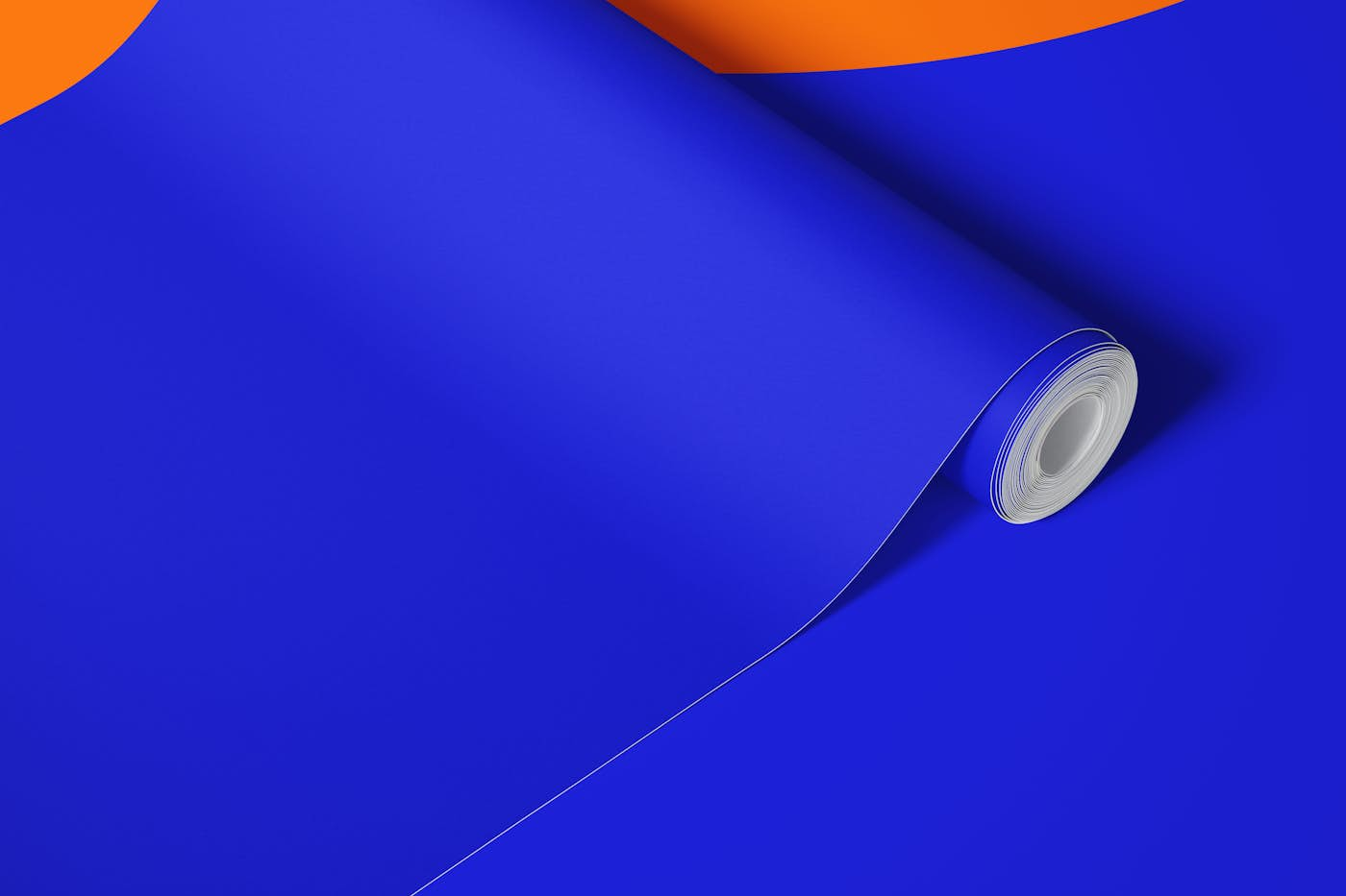 Blue Orange Color Blocking wallpaper roll