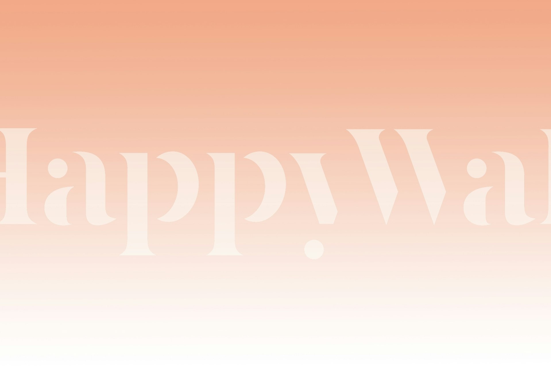 Dark Peach Gradient wall mural with a smooth transition from deep peach to light tones