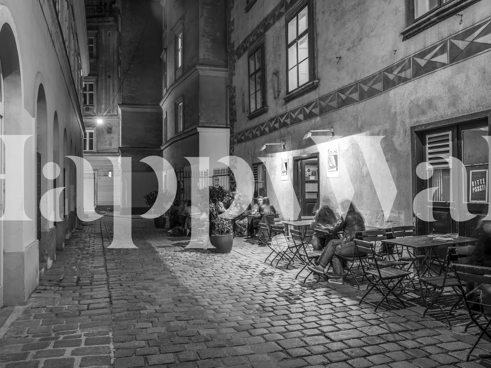 Tapeta przedstawiająca przytulne Street cafe in Vienna