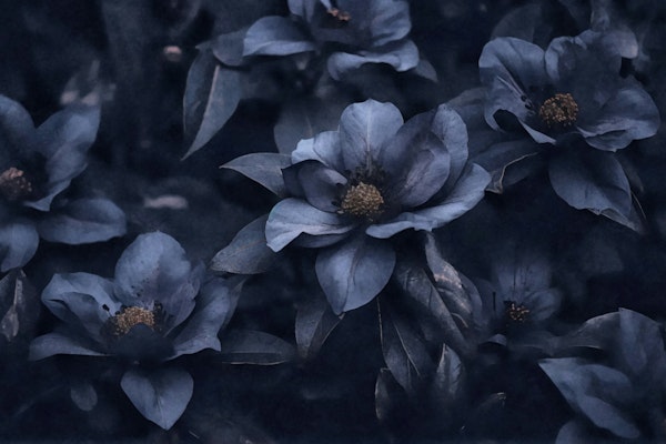 Blue Floral Mood Large Blooms