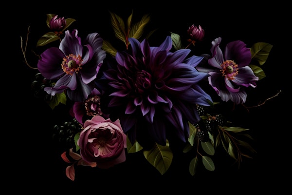 Mysterious Dark Night Garden