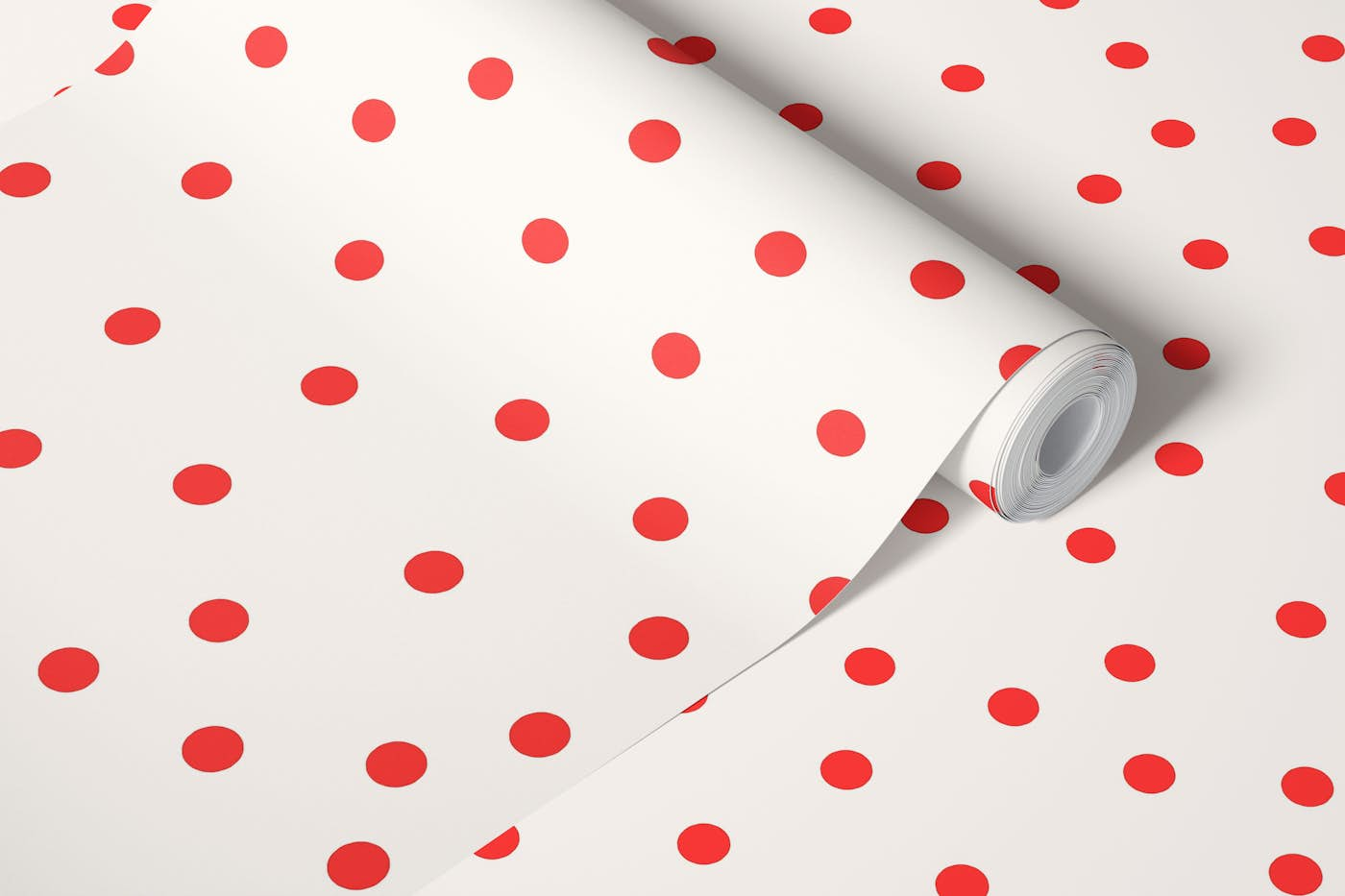 Dots Red Pattern wallpaper roll