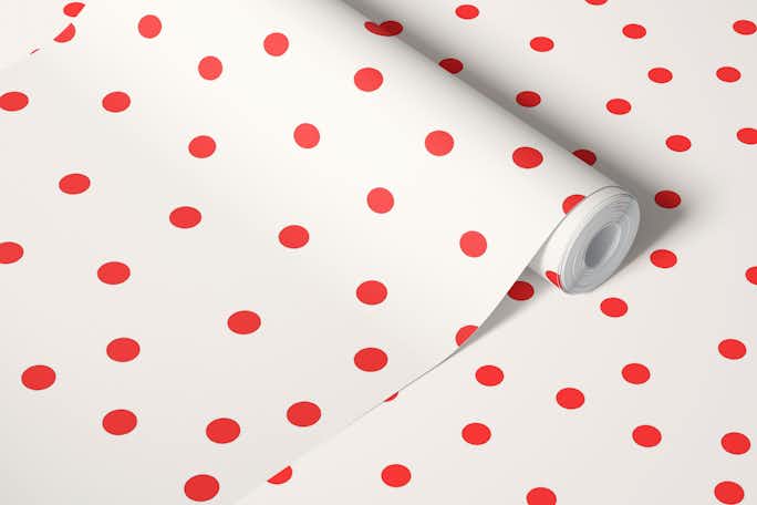 Dots Red Patternwallpaper roll