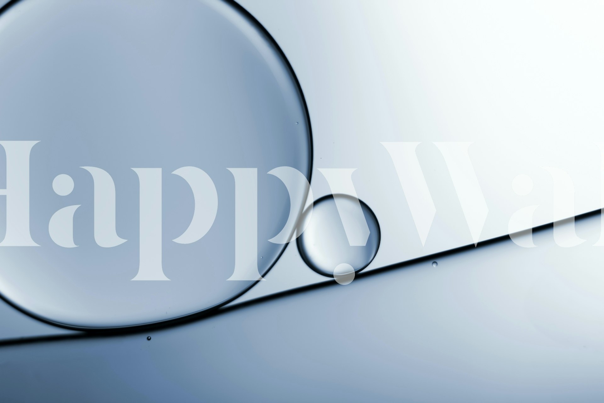 Fototapeta Abstract Baby Blue Water s jemnými modrými odstíny a vzory tekutých bublin