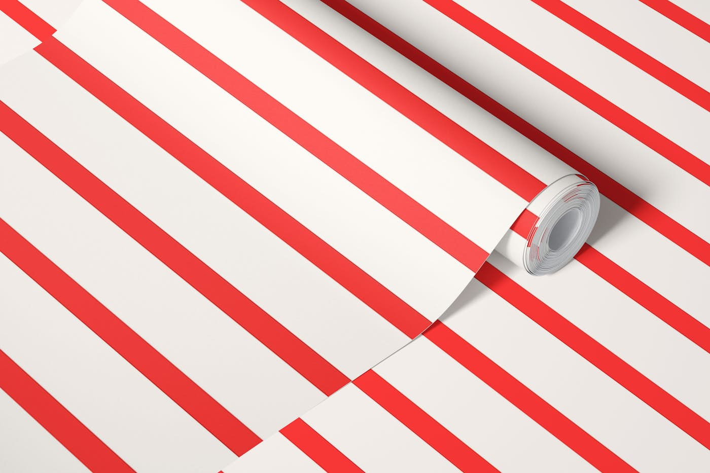 Stripes Red Pattern wallpaper roll