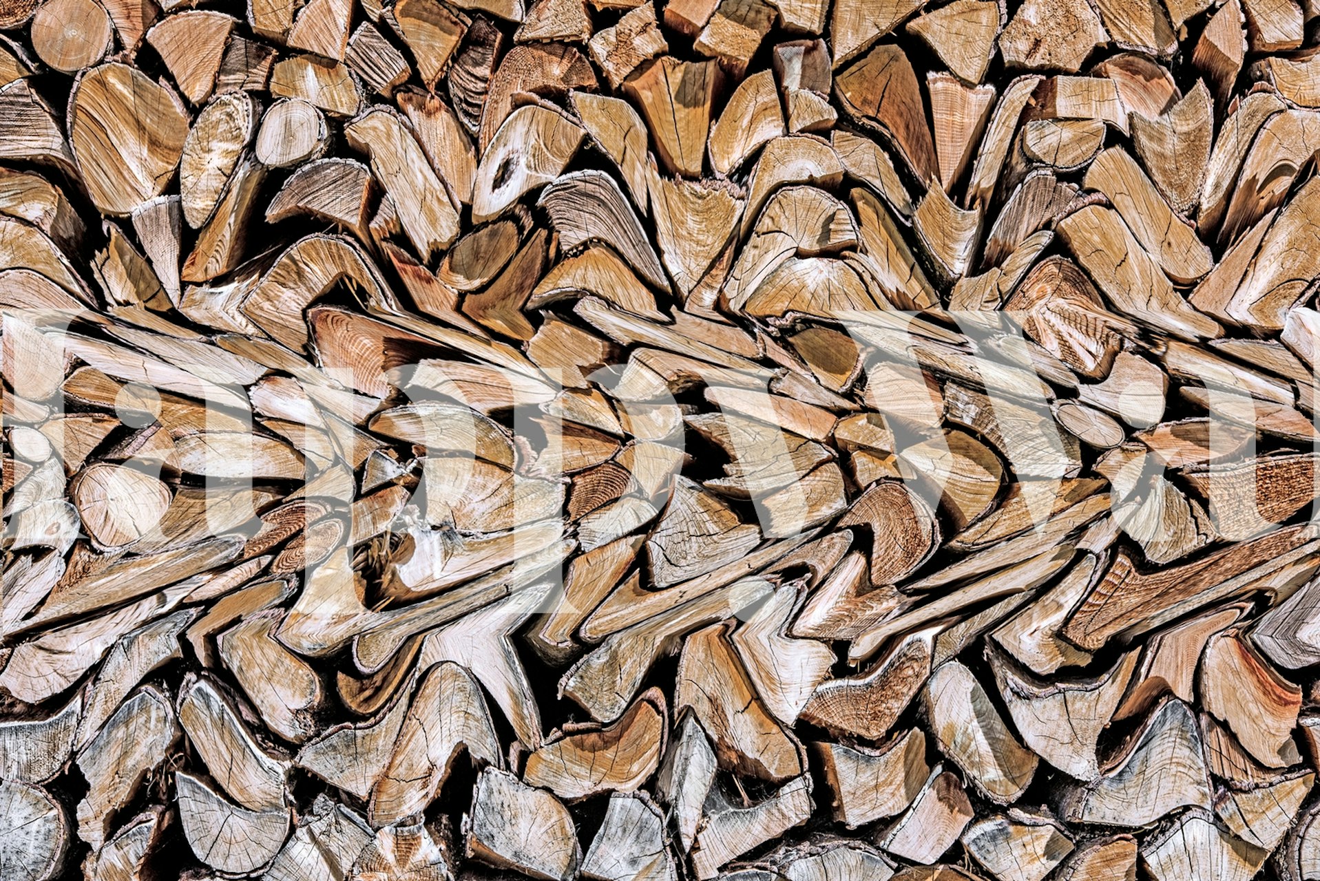 Against The Grain wallpaper design in a room