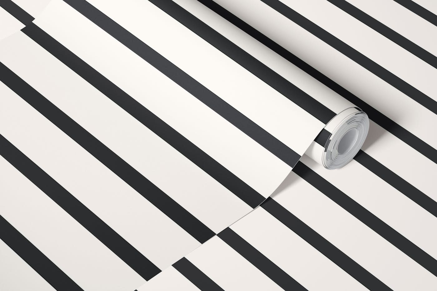 Stripes Black Pattern wallpaper roll