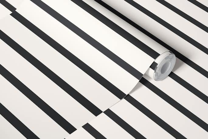 Stripes Black Patternwallpaper roll
