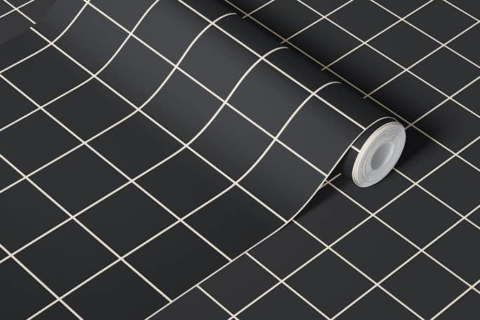 Grids Black Patternwallpaper roll