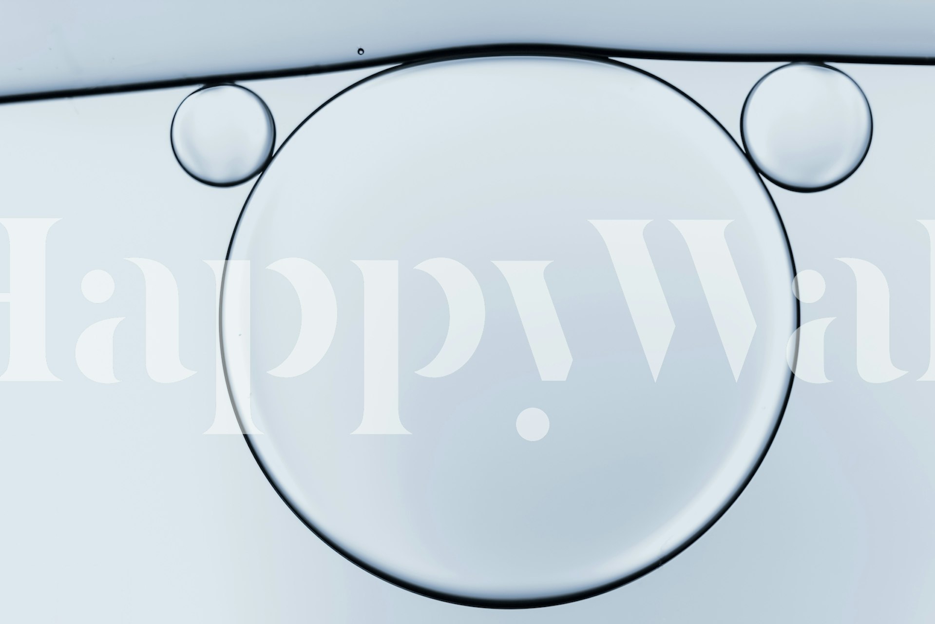 Fototapeta Abstraktní světle modrá voda a vzduchové bubliny pro výzdobu interiéru