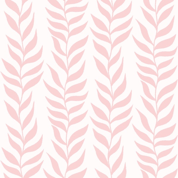 Climbing Leaves in Soft Blush Pink