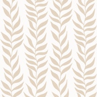Climbing Leaves in Sand Beige carta da parati