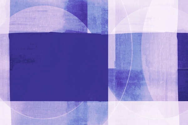 Abstract Mid Century Bauhaus Blue