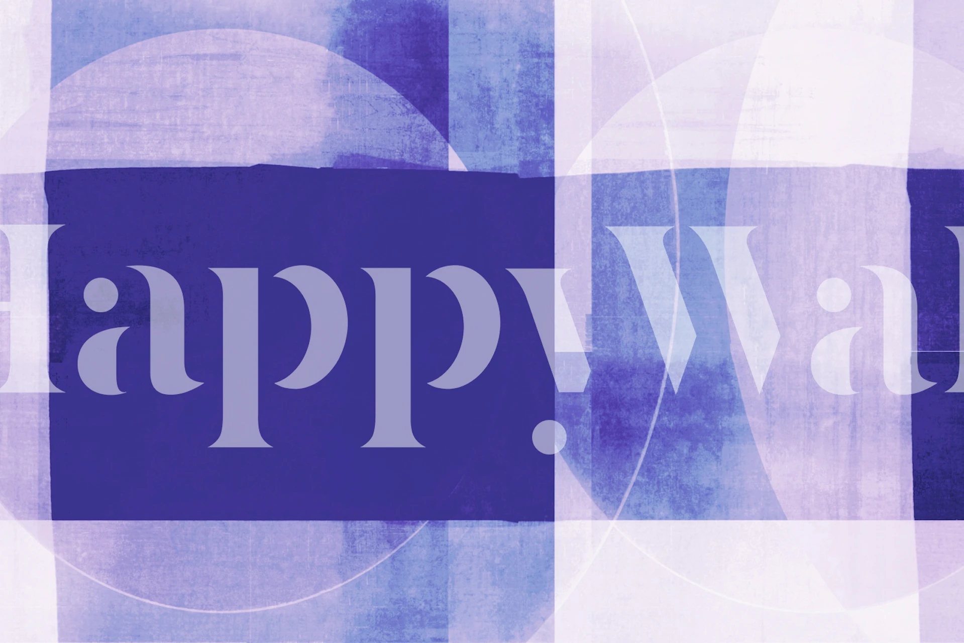 Abstrakt geometrisk Bauhaus-inspirert veggmaleri med nyanser av blått