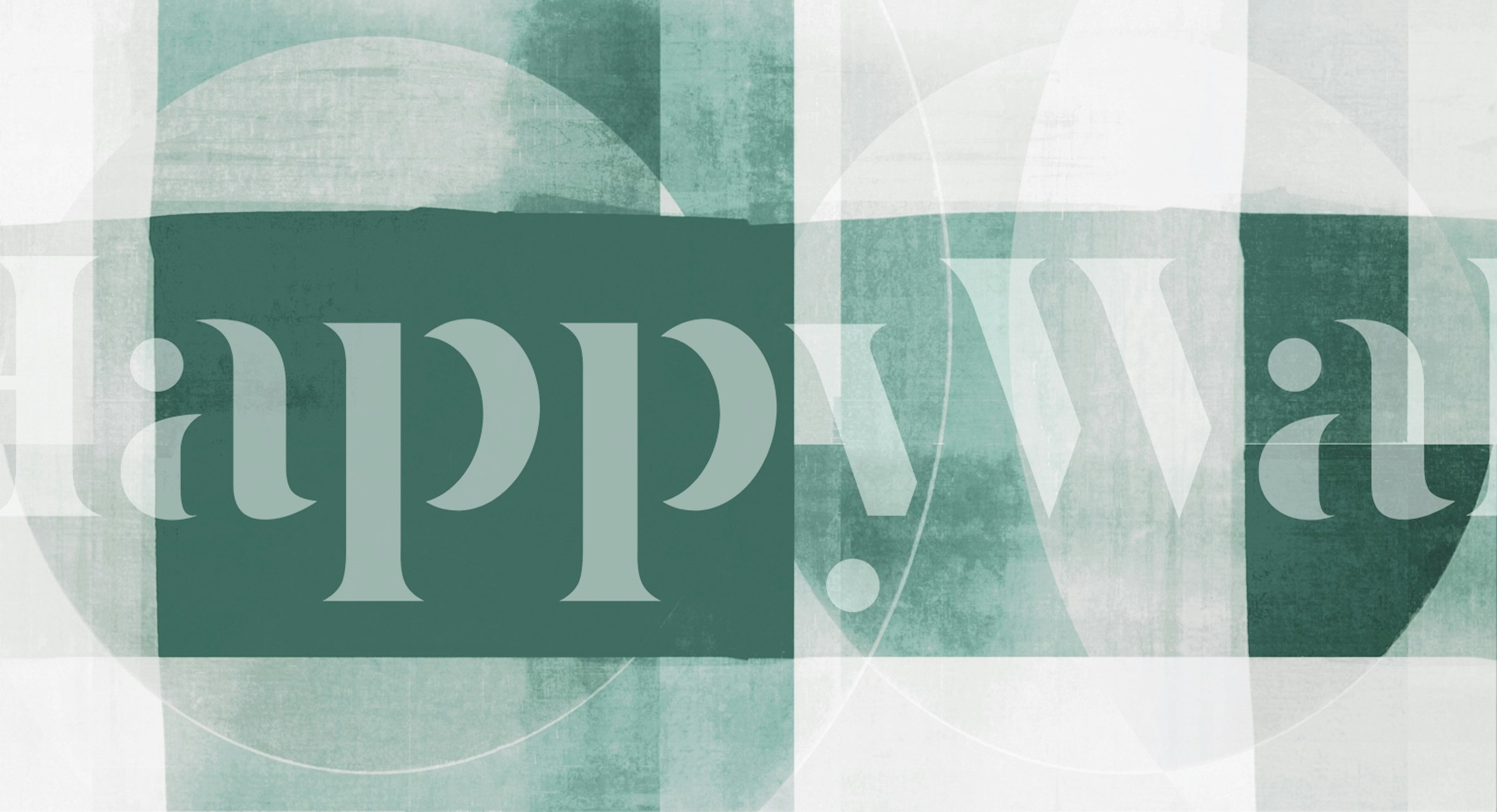 Geometric patterns in green and white abstract wallpaper