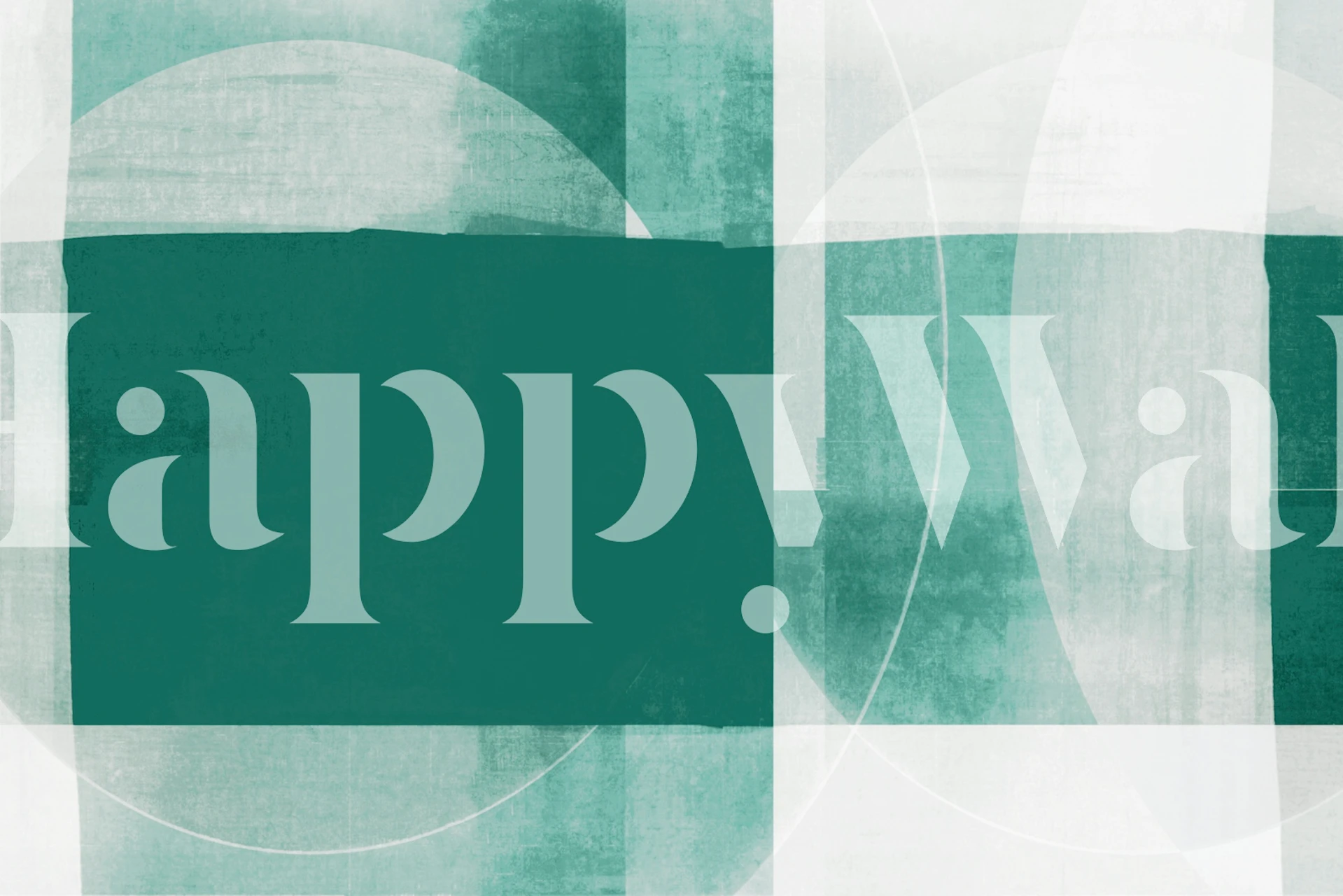 Geometric patterns in green and white abstract wallpaper