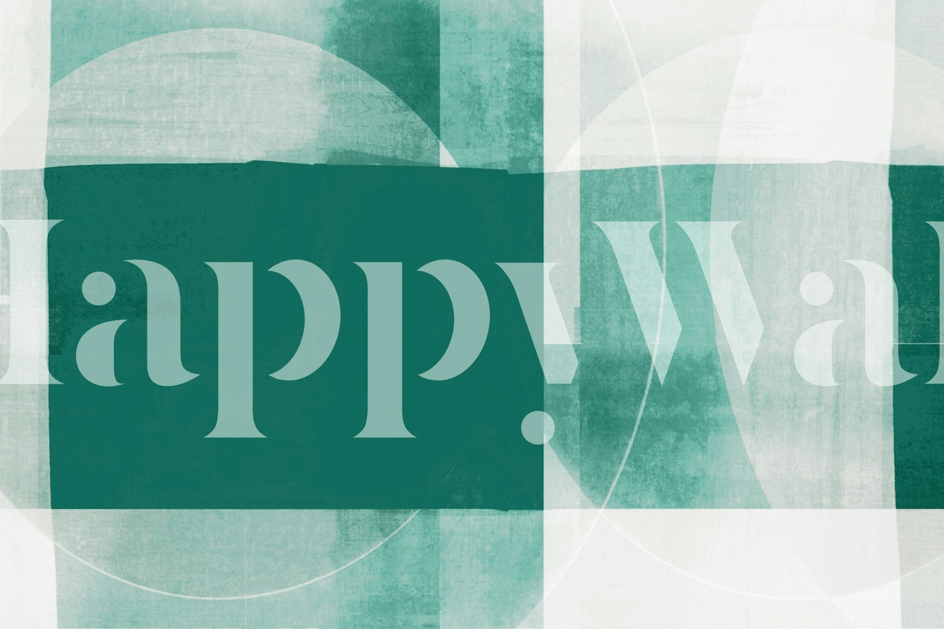 Abstract Mid Century Bauhaus Green tapettisuunnittelu