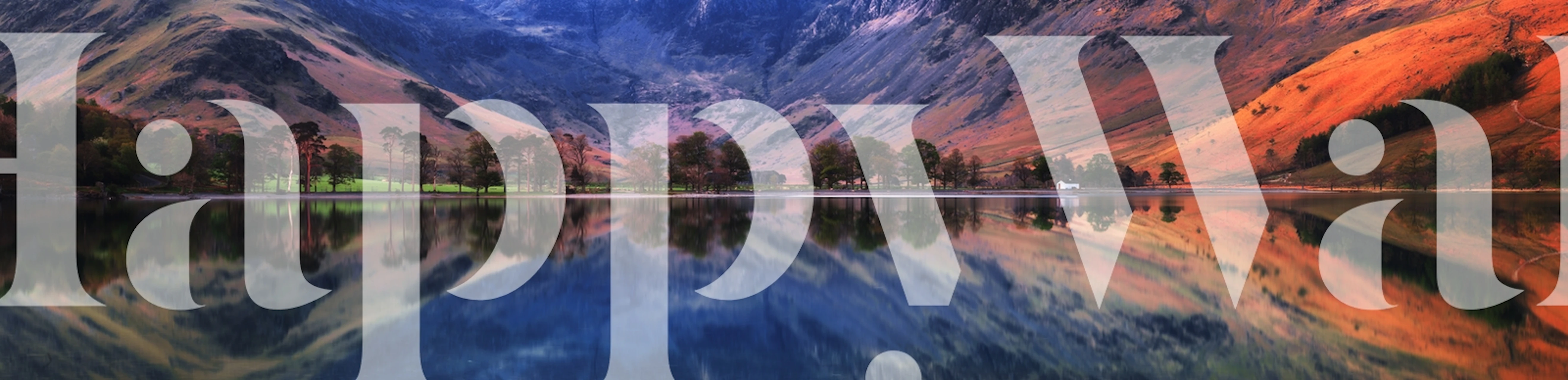 Mountain lake landscape with vibrant colors reflection wallpaper