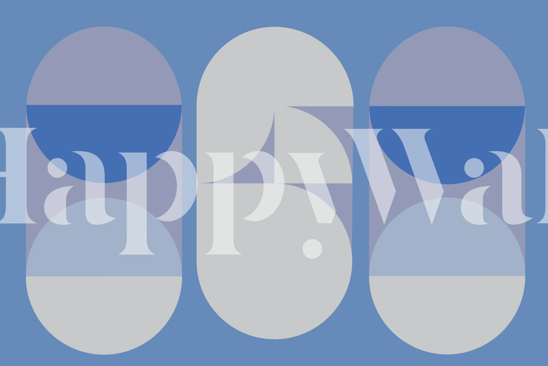 Rounded Art Deco Minimalist wallpaper in a room