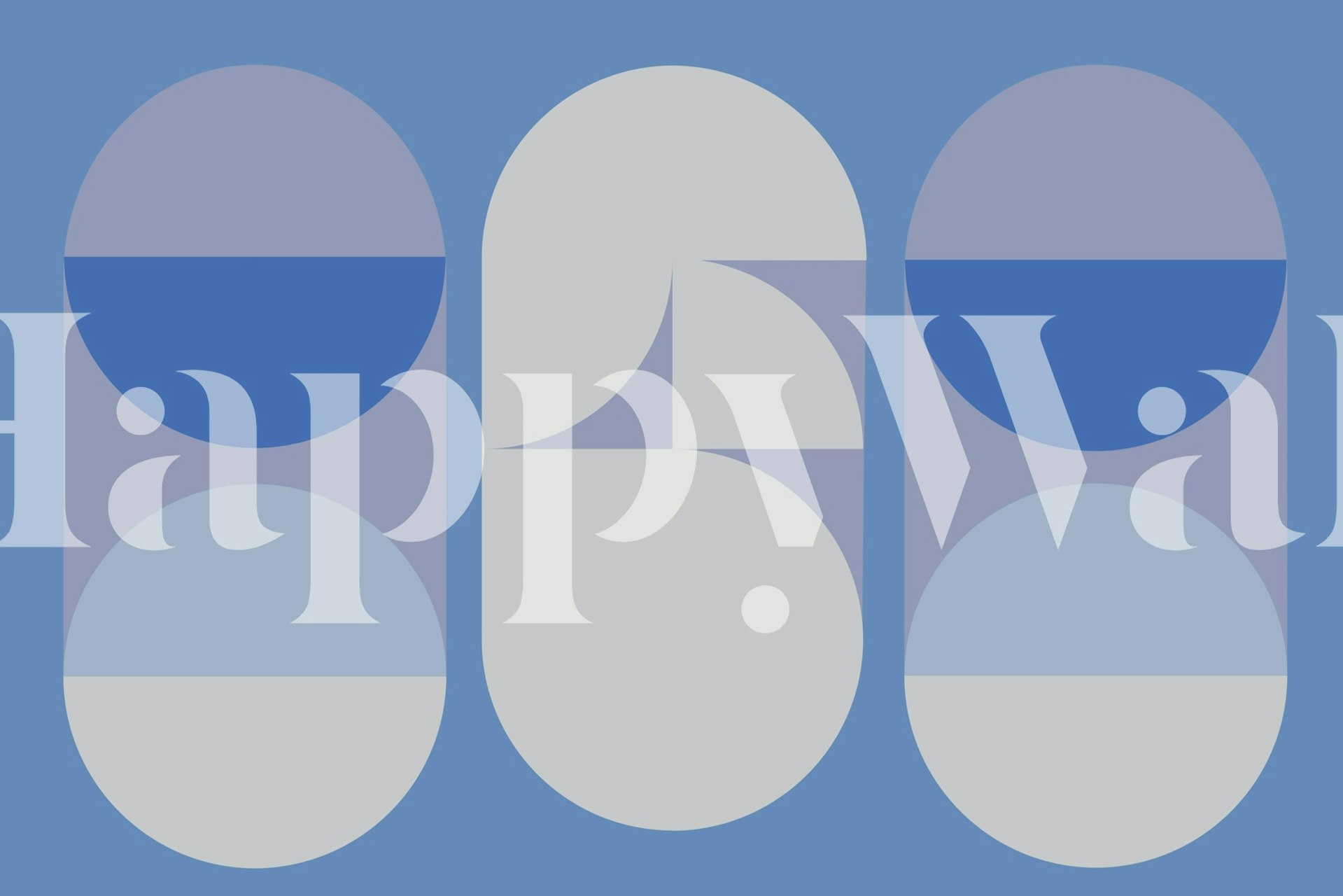 Rounded Art Deco Minimalist wallpaper in a room