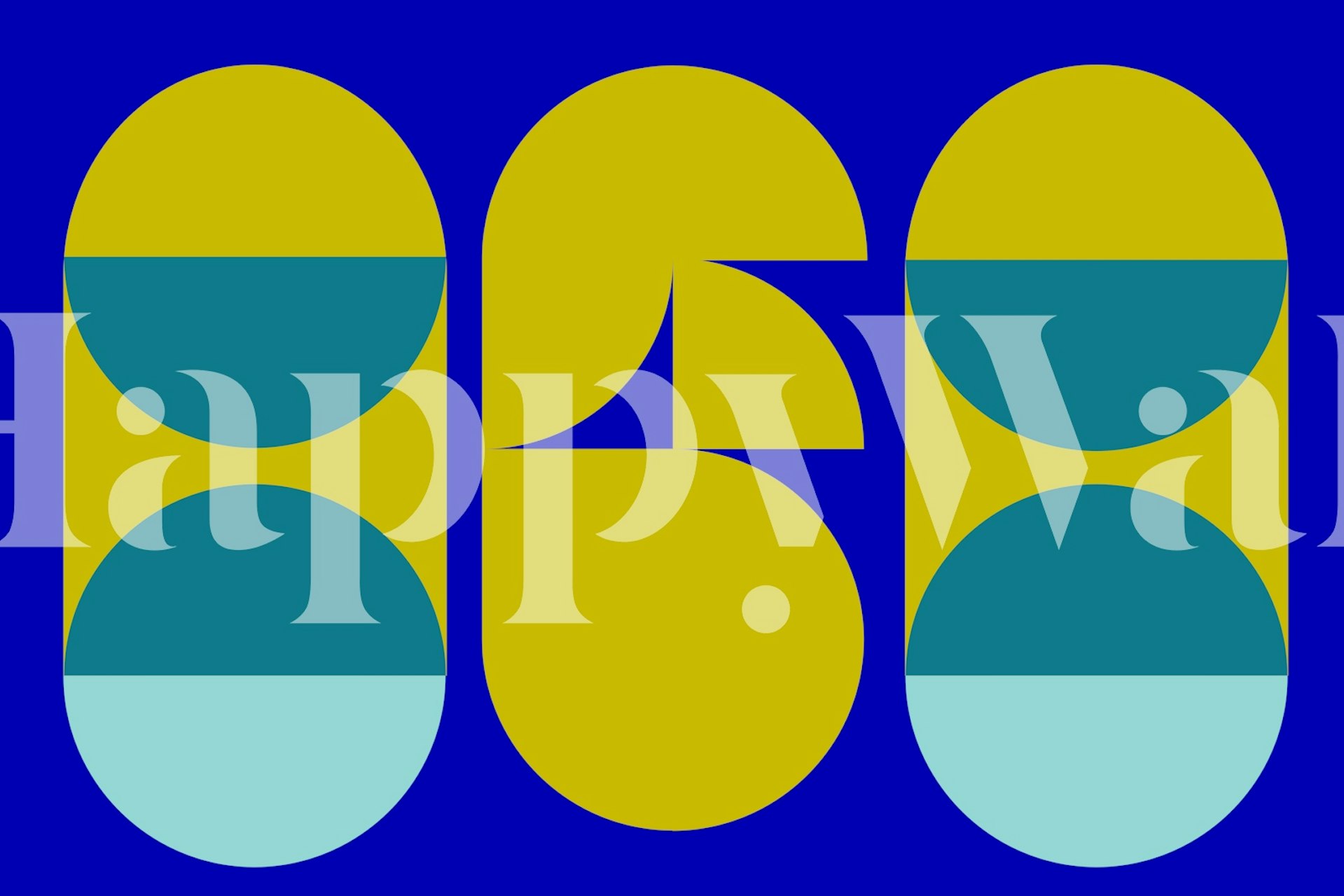 Βαφή Bold Art Deco Rounds σε ένα δωμάτιο