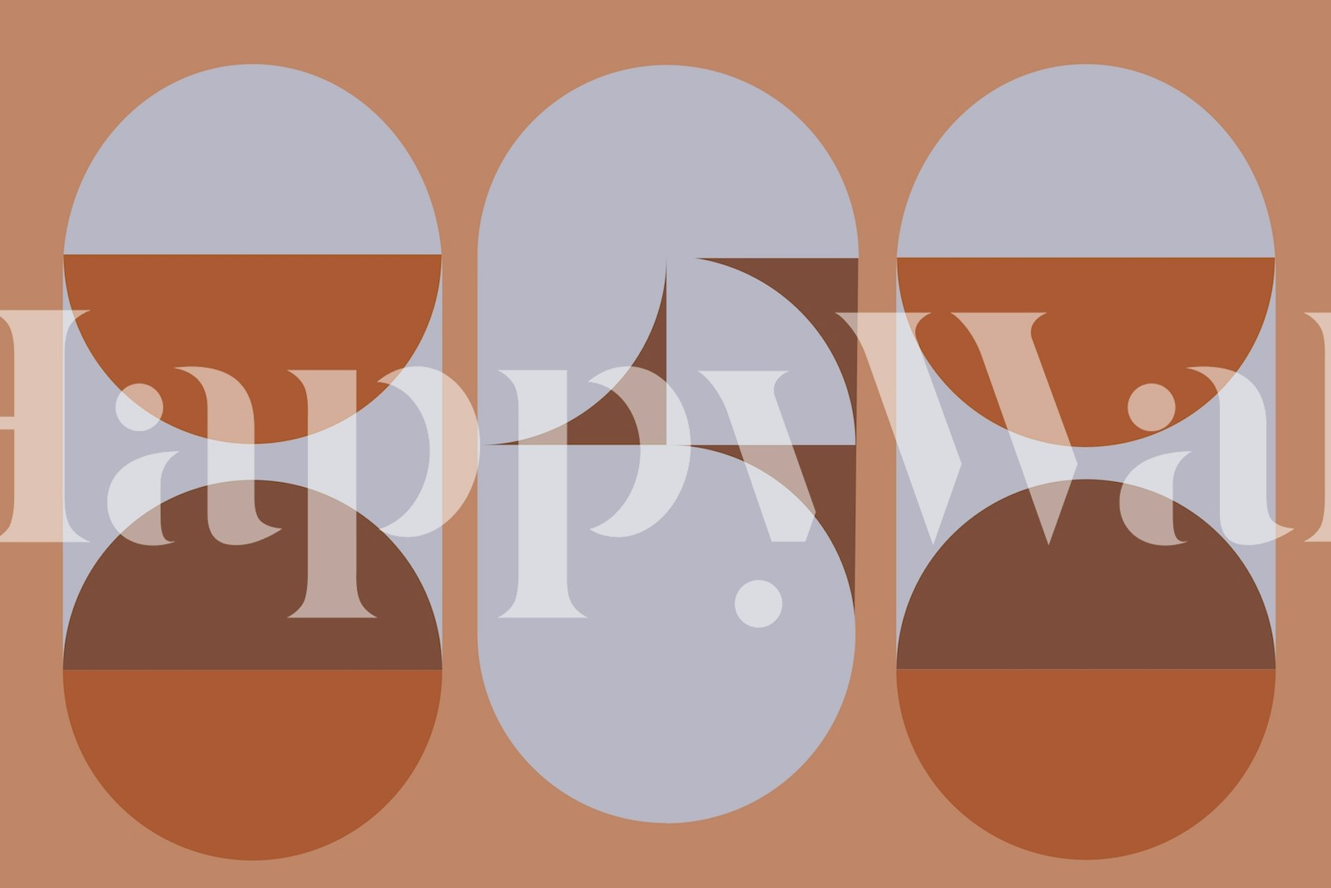 Tapeta Retro Art Deco Rounds v místnosti