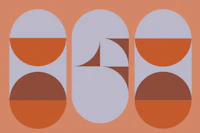 Retro Art Deco Rounds carta da parati