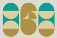 Rounded Retro Art Deco tapeet