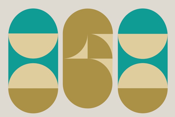 Rounded Retro Art Deco