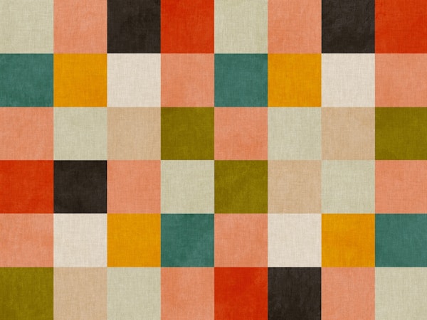 happy colored midcentury checker geometry