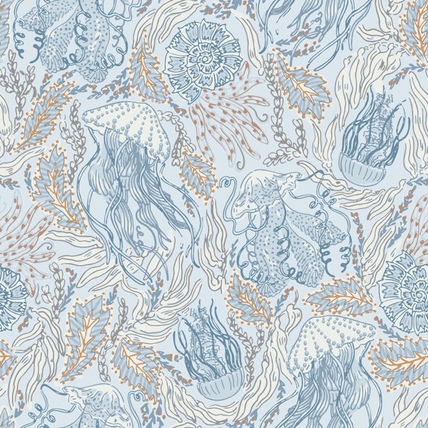 Jellyfish and kelp warm neutral