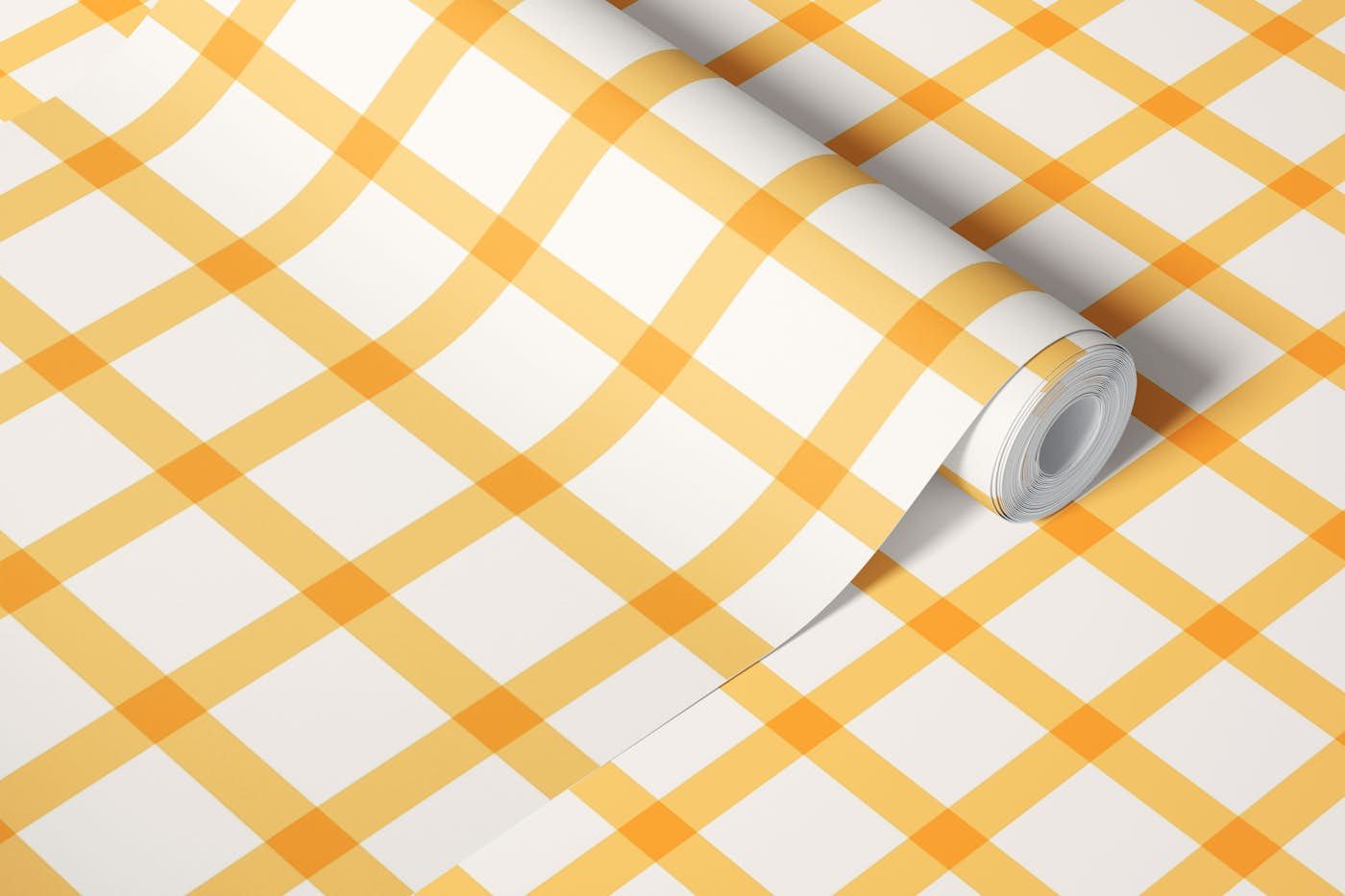 Picnic Yellow Pattern wallpaper roll