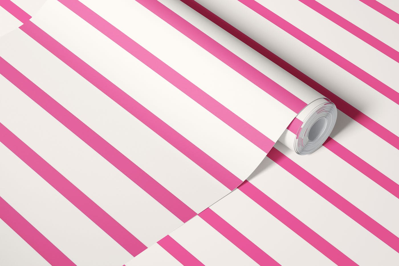 Stripes Fuchsia Pattern wallpaper roll