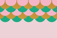 Green Pink Art Deco Rounds papel de parede