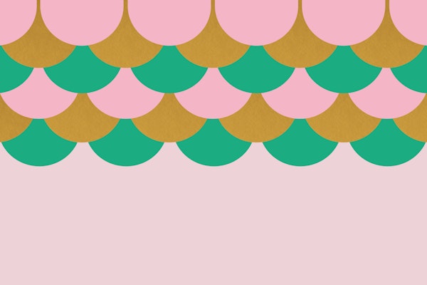 Green Pink Art Deco Rounds