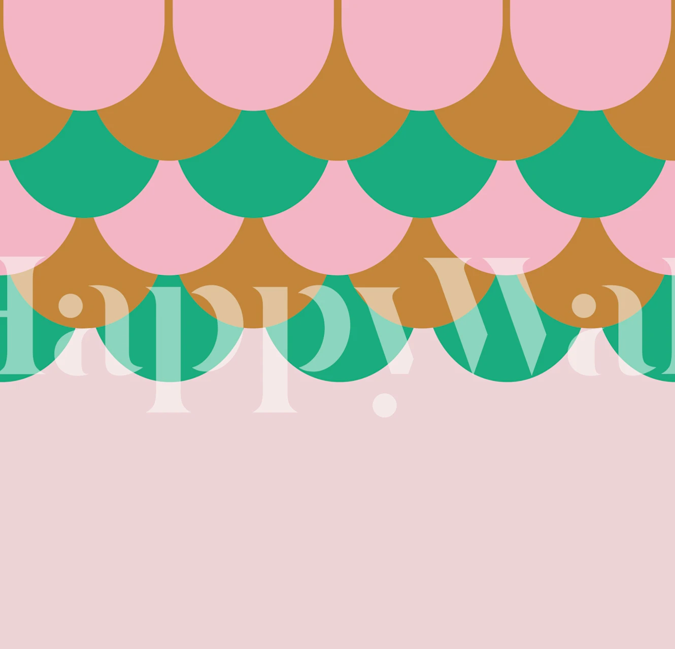 Groen en roze Art Deco behangontwerp