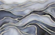 Magnificent Marble Landscape Blue Silver